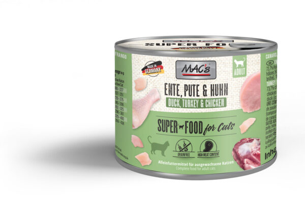 MAC's CAT SUPER FOOD - Patka, puretina i piletina 200g