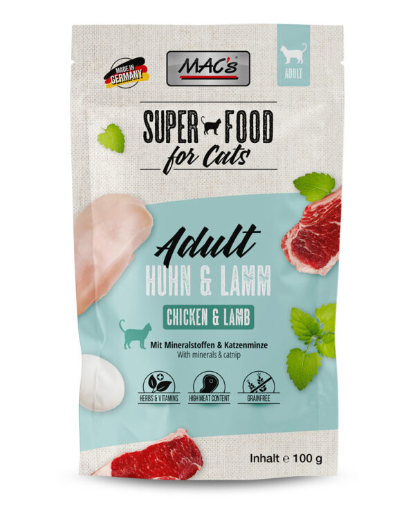 MAC's SUPERFOOD Vrećica za mačke - Piletina i janjetina 100g