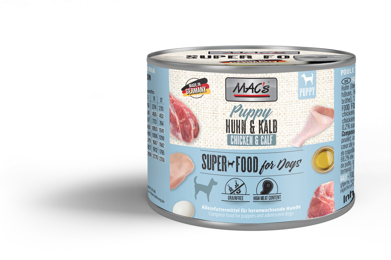 MAC's Dog Puppy Mokra Hrana za Štence - Piletina i Teletina, 200g
