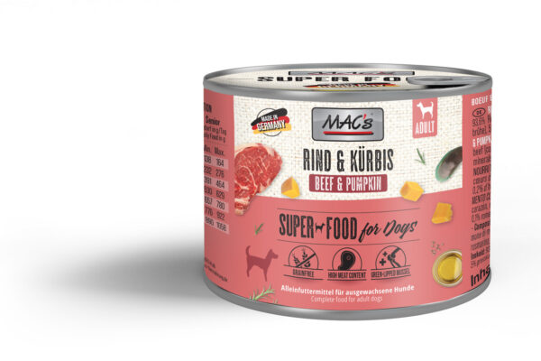 MAC's Dog Mokra Hrana za Pse - Govedina i Bundeva, 200g