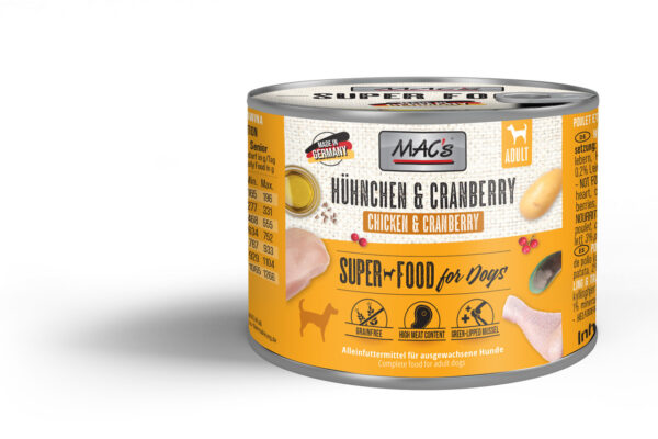 MAC's Dog Mokra Hrana za Pse - Piletina i Brusnica, 200g