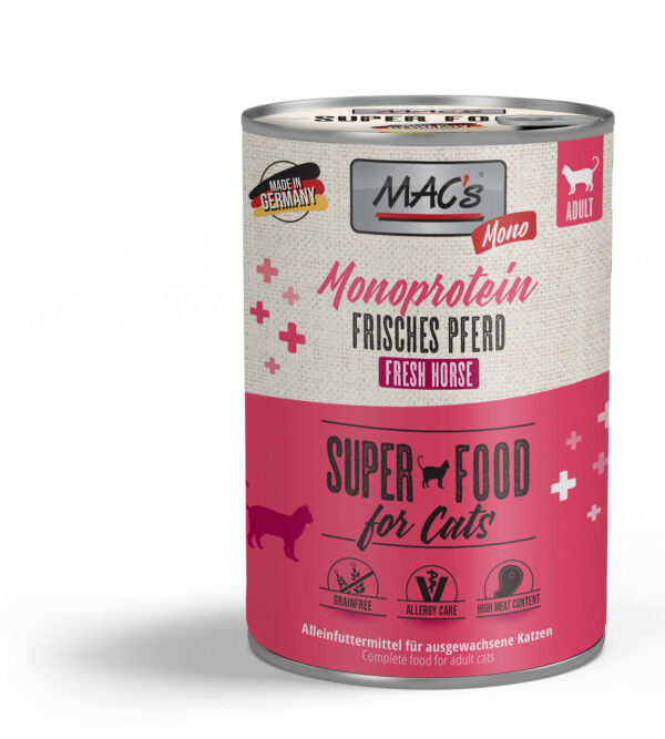 MAC's CAT SUPER FOOD MONOPROTEIN - Svježa konjetina 400g
