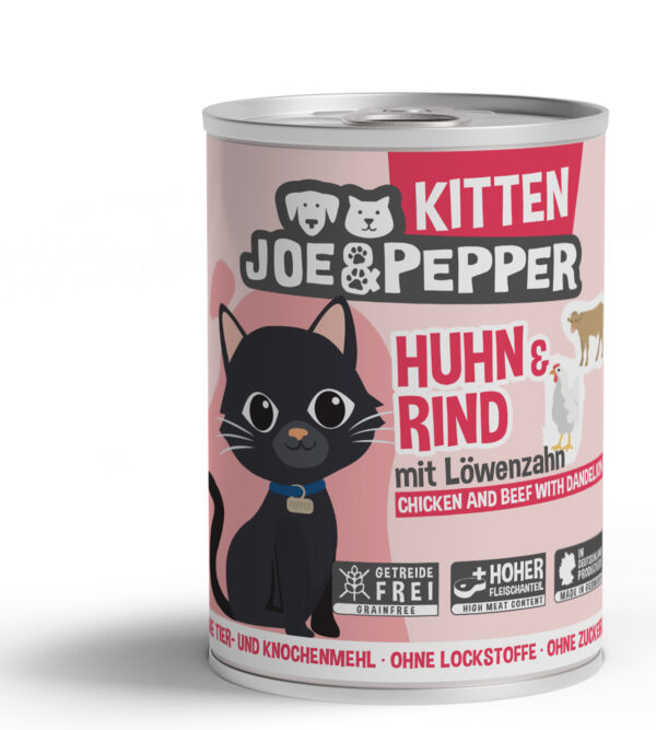 Joe & Pepper Cat Kitten Piletina i govedina 400 g – mokra hrana za mačiće