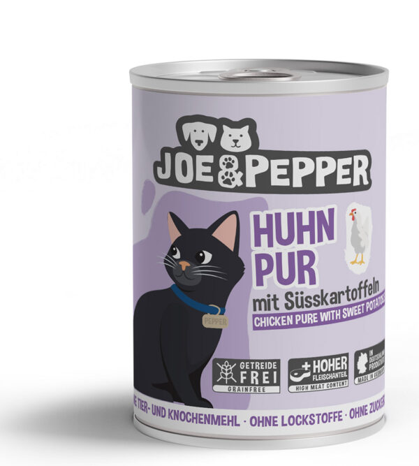 Joe & Pepper Čista piletina s slatkim krumpriom 400 g – mokra hrana za odrasle mačke