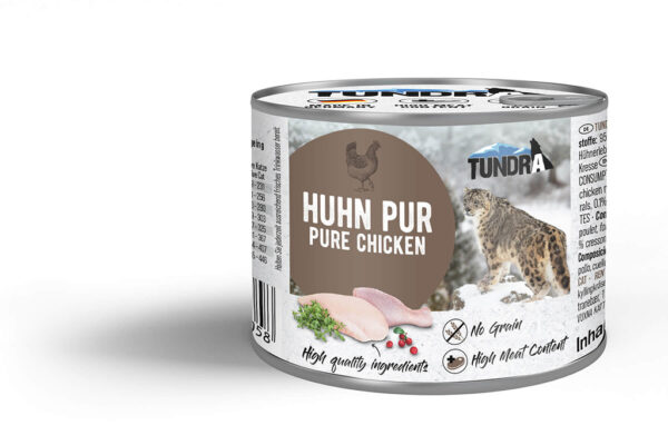 Tundra Cat Huhn Pur 200 g – mokra hrana za odrasle mačke s piletinom