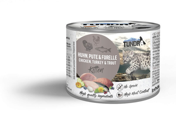 Tundra Cat Kitten Huhn, Pute & Forelle 200 g – mokra hrana za mačiće s piletinom, puretinom i pastrvom