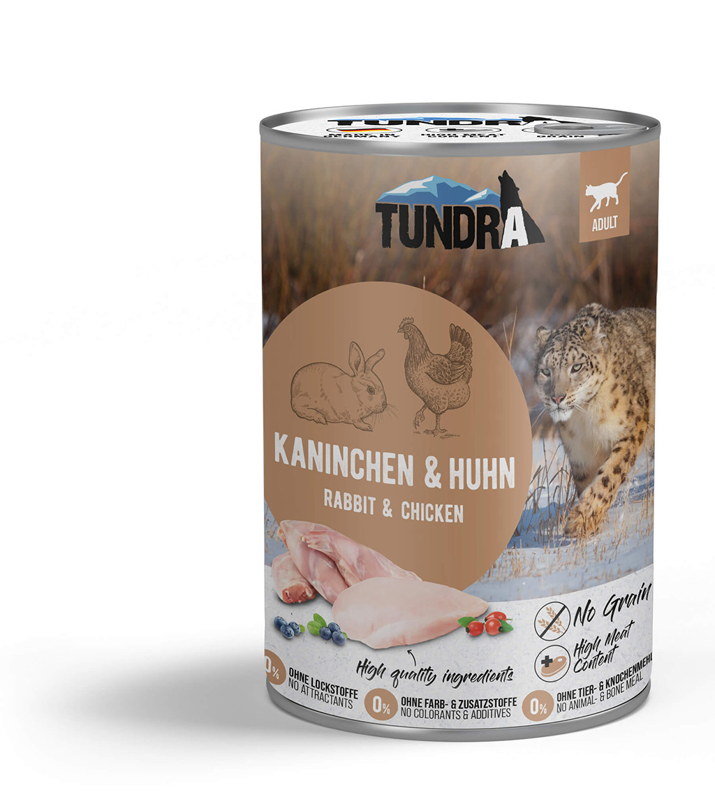 Tundra Cat Rabbit & Chicken 400 g – mokra hrana za odrasle mačke s kunićem i piletinom