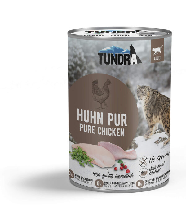 Tundra Cat Huhn Pur 400 g – mokra hrana za odrasle mačke s piletinom