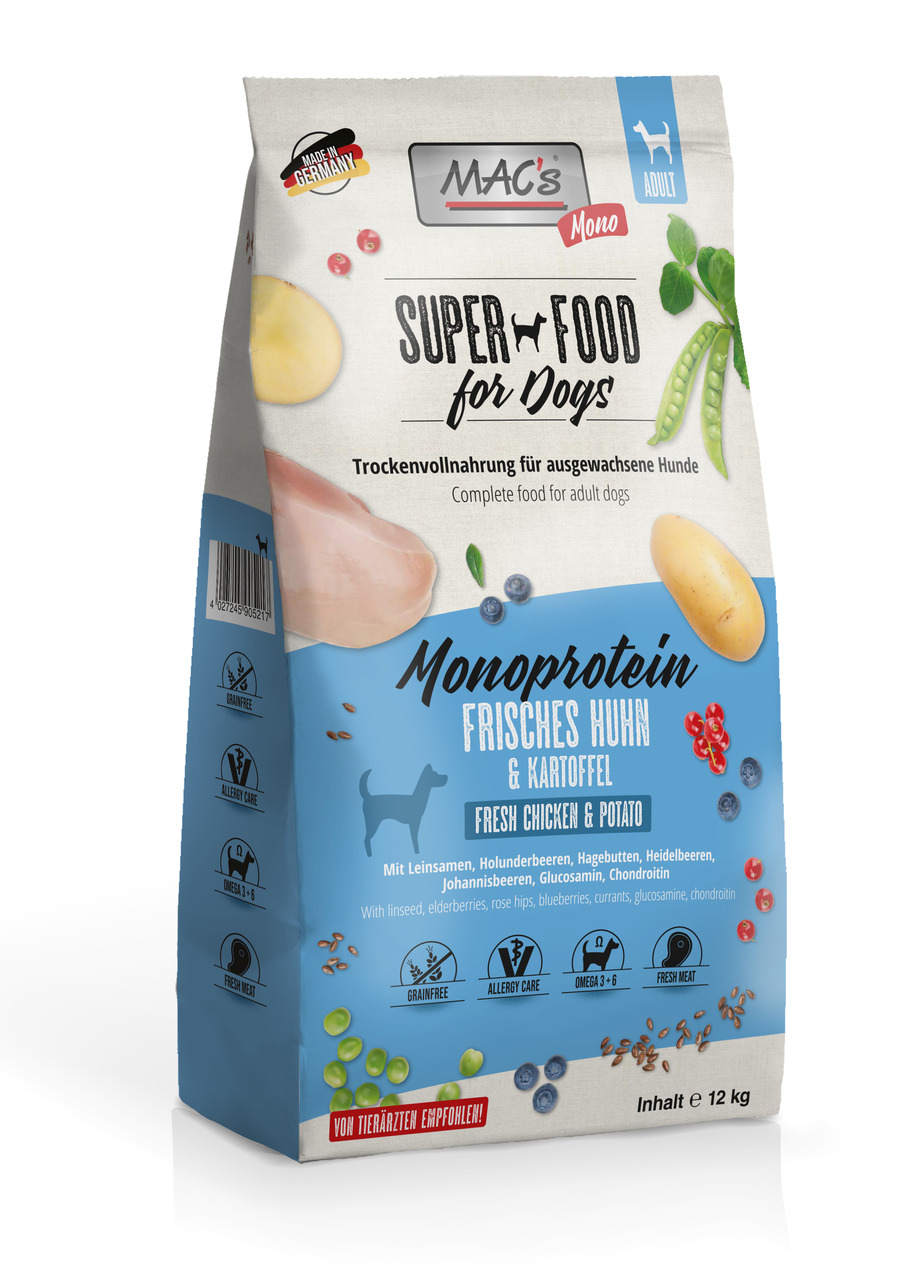 MAC'S MONOPROTEIN - Svježa piletina i krumpir 12kg