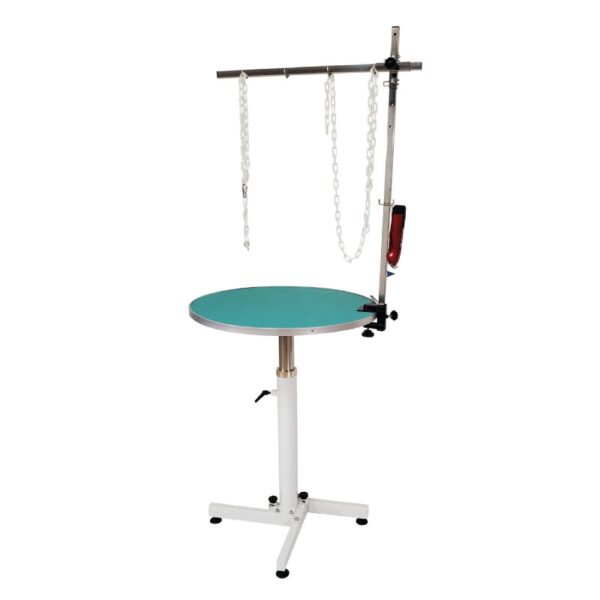 Pneumatski stol za šišanje pasa s držačem Ø70 cm (grooming stol)