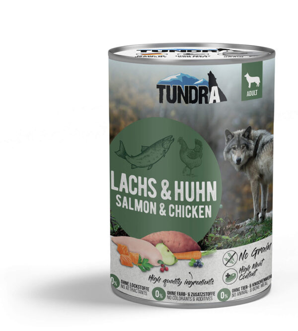 TUNDRA Dog Losos i Piletina 400 g – Konzerva za pse bez žitarica