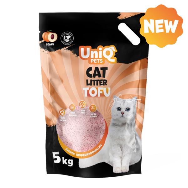 UNIQ PETS TOFU Biorazgradivi Pijesak za Mačke s Mirisom Breskve 5kg