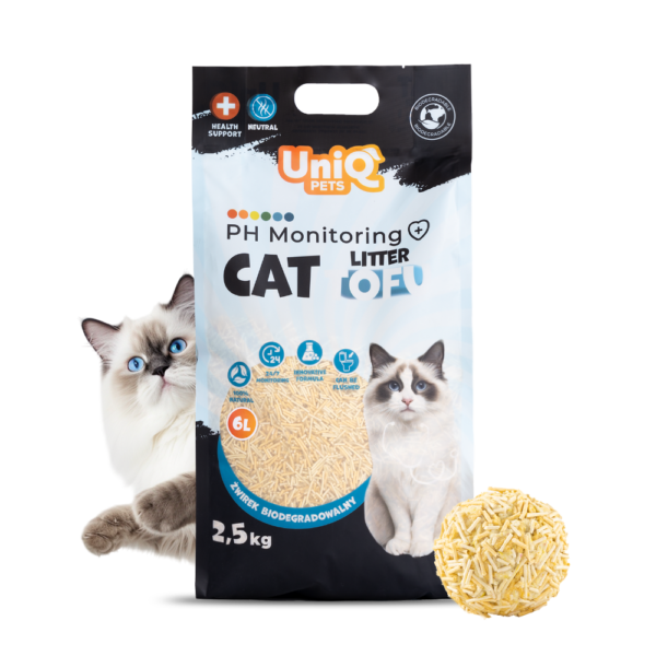 UNIQ PETS TOFU Biorazgradivi Pijesak za Mačke s pH Monitorom, Neutral 2.5kg