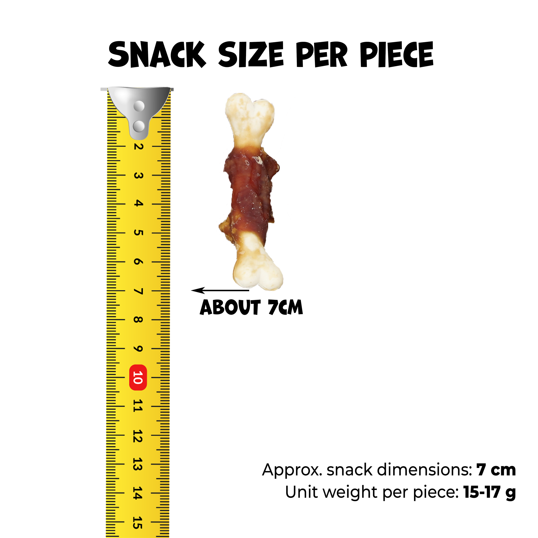 UNIQ PETS CHEWY Kalcijeve Kosti s Patkom za Pse 500g - Slika 2