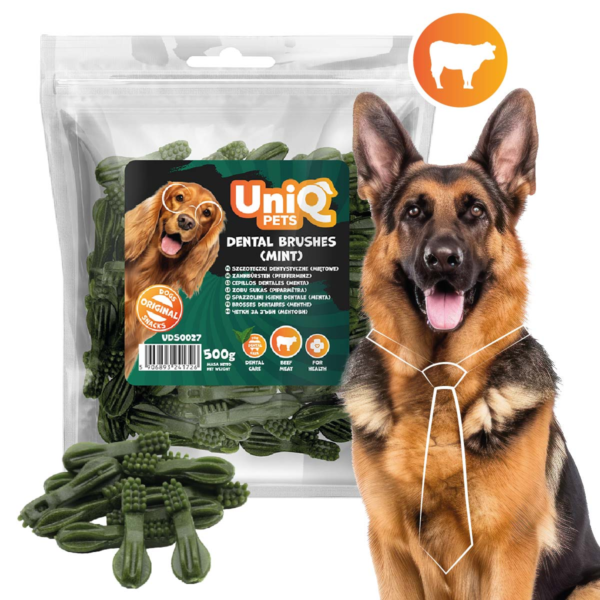 UNIQ PETS DOG SNACKS DENTAL – Dentalne četkice s metvicom za pse 500g