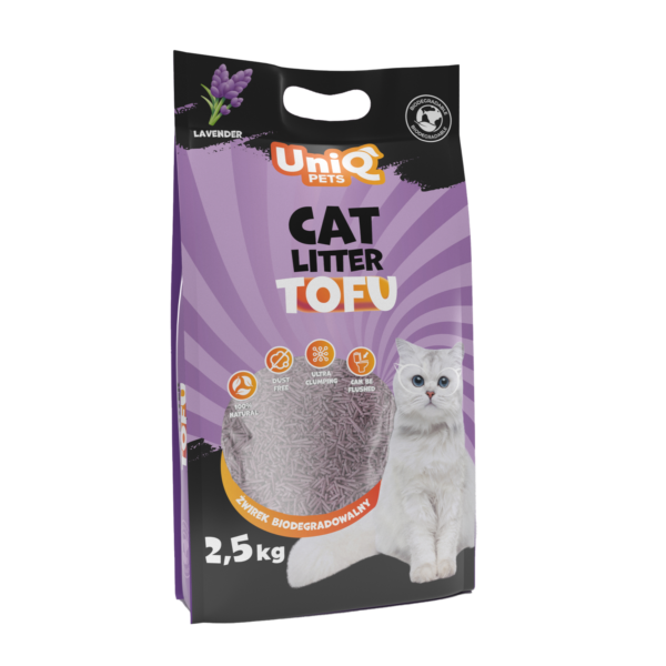 UNIQ PETS TOFU Biorazgradivi Pijesak za Mačke s Mirisom Lavande 2.5kg