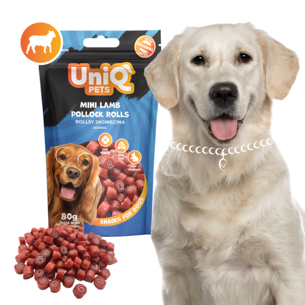 UNIQ PETS SNIFFY Mini rolice s janjetinom i koljom, 80g