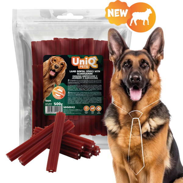 UNIQ PETS DENTAL Dentalni Štapići s Janjetinom i Glukozaminom za Pse 500g