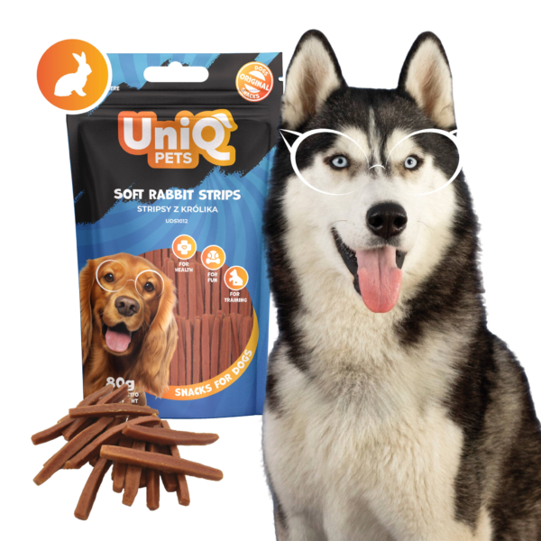UNIQ PETS WAGGI Meke Trakice od Kunića za Pse 80g