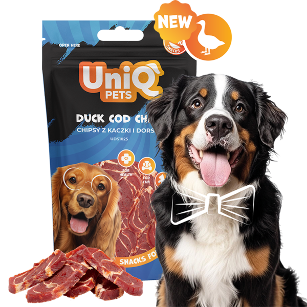 UNIQ PETS WAGGI Čips od Patke i Bakalara za Pse 80g