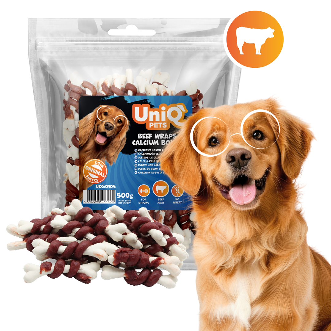 UNIQ PETS Kalcijeve Kosti s Govedinom 500g