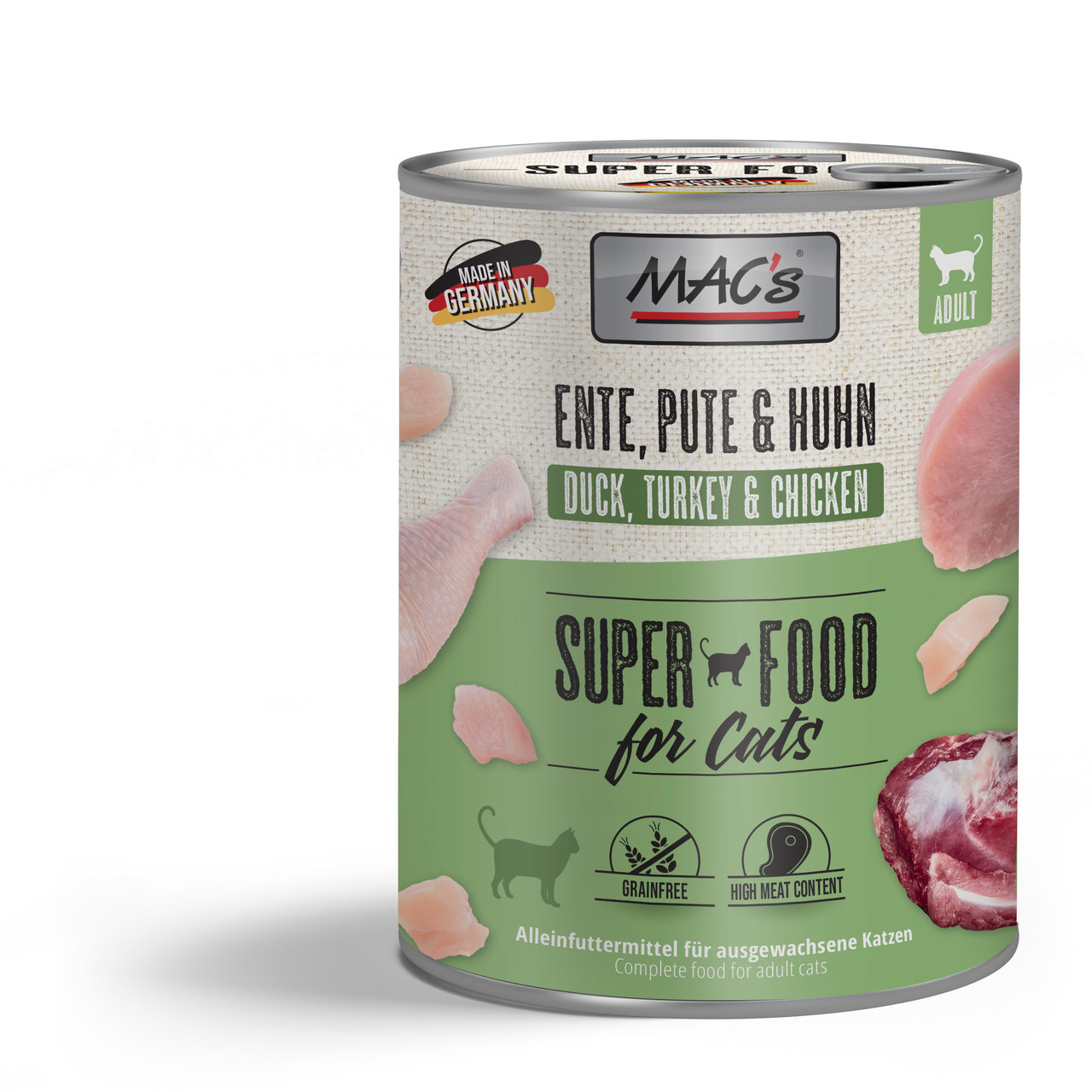 MAC’s CAT SUPER FOOD – Patka, puretina i piletina 800g