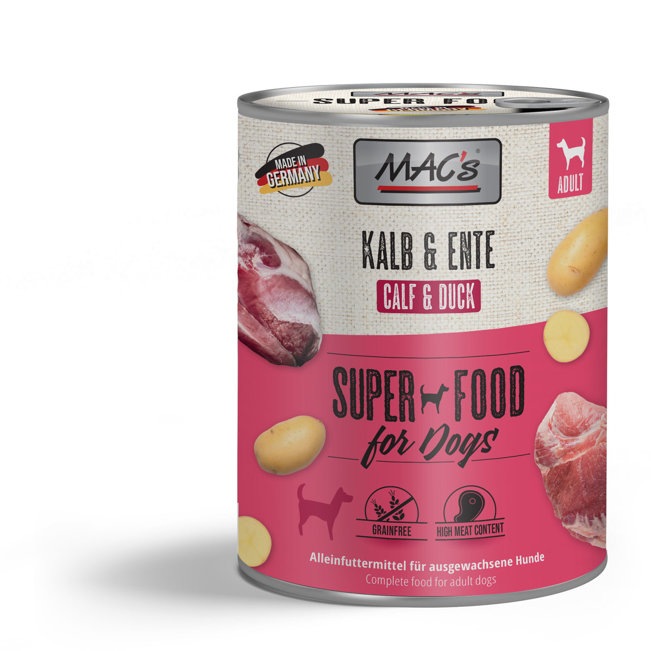 MAC’s DOG SUPER FOOD – Teletina i patka 800g